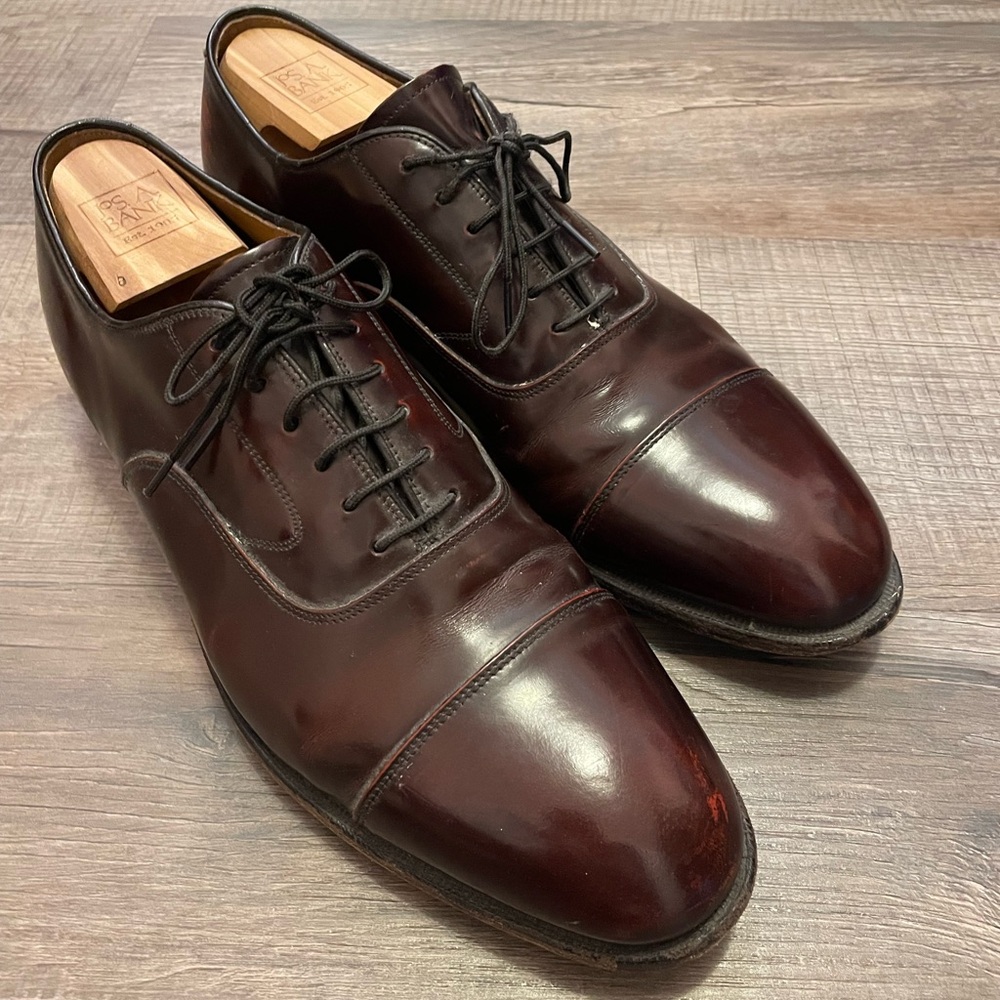 Johnston & Murphy Cap Toe Oxblood